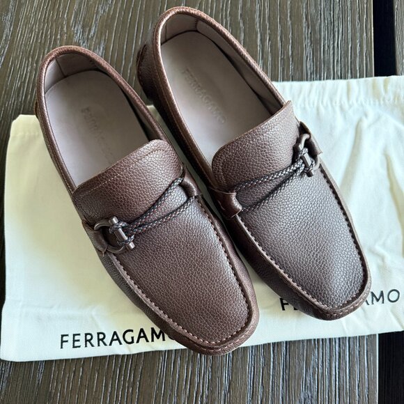 Salvatore Ferragamo Men’s Leather Loafers – Brown - Picture 1 of 10